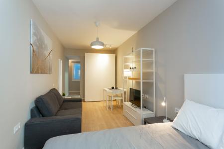 Estudio en alquiler temporal con cama doble en Sarrià