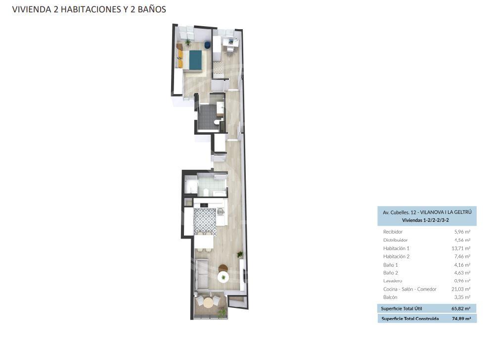 Appartement te koop in Vilanova i la Geltrú Av. Cubelles - Pare Garí
