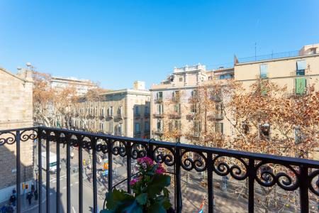 Apartamento en alquiler temporal con habitación doble y balcón en la Rambla