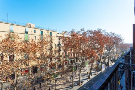 Apartamento en alquiler temporal con habitación doble y balcón en la Rambla