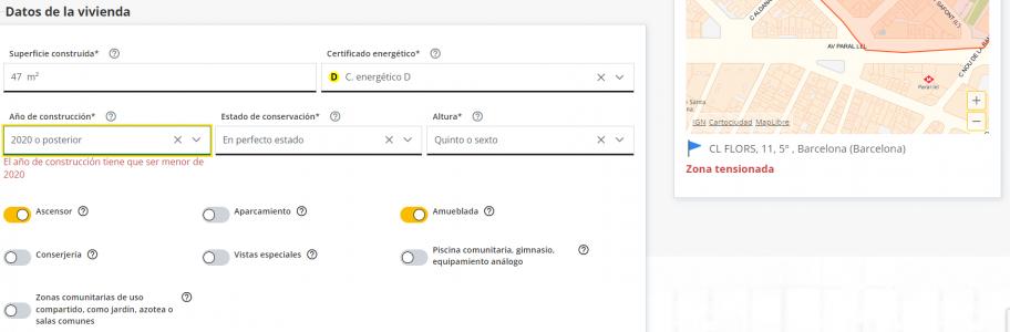 Apartamento de alquiler temporal en Eixample con dos habitaciones, despachos y balcón