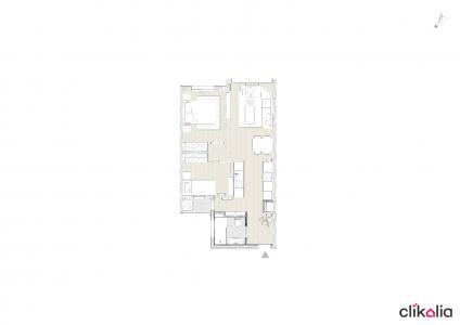 Vivienda con 2 habitaciones dobles