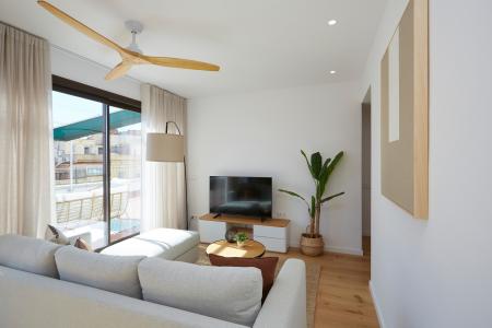 Bonito inmueble de alquiler temporal con 2 habitaciones y terraza grande