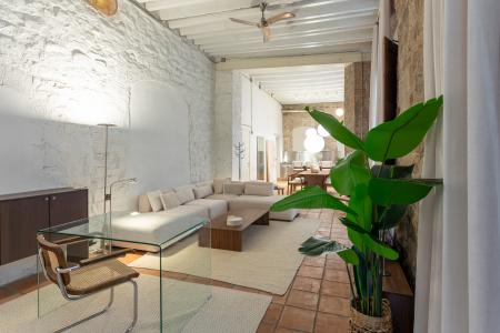 Loft en alquiler temporal con habitación doble y espectacular salón en Gòtic