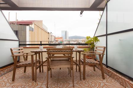 Appartamento con terrazza in affitto vicino alla Avenida Diagonal